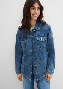 bonprix Stretch-Jeansjacke Boyfriend, blau, Gr.42, Weite Boyfriend Jeansjacke mit Stretch, 82% Baumwolle (organic)