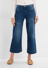 bonprix Ultra-Soft-Jeans Culotte, blau, Gr.44, Ultra-Soft-Jeans, Culotte, gut geeignet als Home-Office-Jeans, 73% Baumwolle