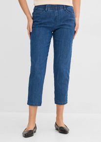 bonprix Straight-Jeans (2er Pack), blau, Gr.42, Komfortable Hose sorgt mit dem Gummibund an der Taille f&uuml;r Bequemlichkeit, dunkelblau denim: 82% Baumwolle