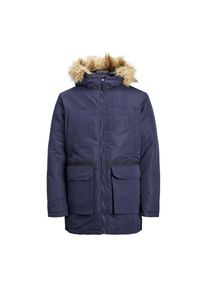 Jack & Jones Mit dem Parka von Jack & Jones sind Sie f&uuml;r die Wintertage bestens ger&uuml;stet. Dieser Parka sch&uuml;tzt Sie vor Wind und Wetter, denn er ist wasserabweisend und hat eine abnehmbare Kapuze mit Fellimitat. Er h&auml;lt Sie angenehm warm, denn er ist aus einem schweren Stoff gefertigt und mit Kunstdaunen gef&uuml;ttert. Er verleiht Ihnen einen modischen Look, denn er hat einen klassischen Langarm und Sturmmanschette