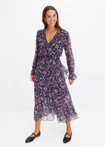 bonprix Mesh-Kleid mit floralem Print, rot, Gr.44/46 (L), feminines Mesh-Kleid mit floralem Print.