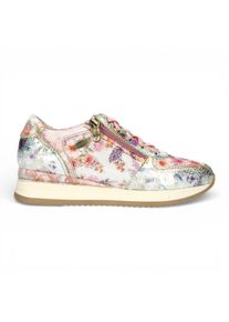 Laura Vita Damen-Sneaker Gycmo 58 aus rosafarbenem Leder mit Blumenmuster