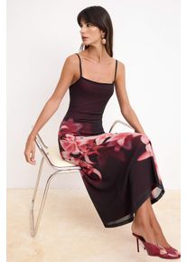 &Auml;rmelloses Maxikleid mit Blumenmuster und Fischmotiv f&uuml;r Damen