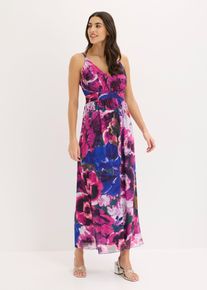 bonprix Tr&auml;gerkleid aus feinem Mesh, lila, Gr.50, Modern und feminin: Maxikleid aus feinem Mesh mit verstellbaren Tr&auml;gern und Taillen-Einsatz