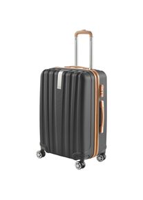 Novel Reisekoffer, Braun, Dunkelgrau, Metall, Kunststoff, 41x66x26 cm, Zahlenschloss, h&ouml;henverstellbarer Teleskopgriff, 360&deg;-Rollensystem, Tragehenkel, Netzfach, leise Rollen, Freizeit, Koffer & Taschen, Koffer