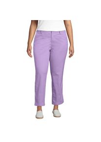 LANDS' END 7/8-Chinos mit geradem Bein Mid Waist, Damen,  Lila, by Lands' End