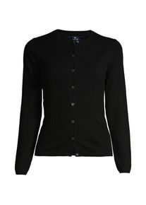 LANDS' END Kaschmir-Cardigan mit rundem Ausschnitt, Damen,  Pink, Kaschmir, by Lands' End