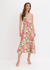 bonprix Jerseykleid aus softem Viskose-Mix, wei&szlig;, Gr.36/38 (S), sommerliches Jerseykleid in Midil&auml;nge aus softem Viskose-Mix, aus Viskose