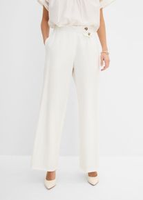 bonprix Marlenehose mit Lyocell, wei&szlig;, Gr.48, Bequeme Marlenehose mit Lyocell, 55% Lyocell (verifiziert)