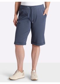 sheego Gro&szlig;e Gr&ouml;&szlig;en Bermudas mit Schlupfbund, aus Jersey, rauchblau, Gr&ouml;&szlig;e 58 - Damen