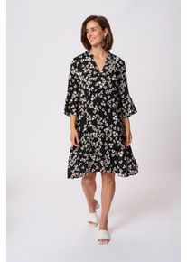 Kaffe Kleid A-shape black white