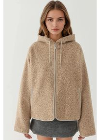 Strukturierte Full Zip Komfort Fit Kapuzenjacke