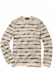 Mey & Edlich Mey & Edlich Herren Flammen-Pullover Beige 76 % Baumwolle, 24 % Leinen