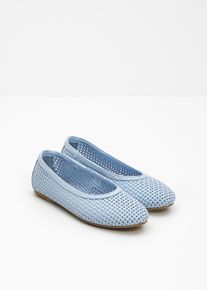 bonprix Ballerinas aus Soft-Material, blau, Gr.42, Trendige Ballerinas aus luftigem Soft-Material