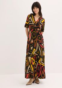 bonprix Maxikleid aus softem Viskose-Mix, rot, Gr.36/38 (S), Jersey-Maxikleid aus softem Viskose-Mix mit graphischem Print, aus Viskose