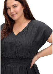 sheego Gro&szlig;e Gr&ouml;&szlig;en Maxikleid, schwarz, Gr&ouml;&szlig;e 56 - Damen