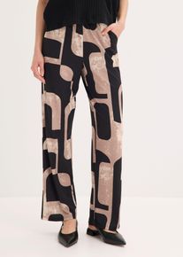bonprix Jersey-Hose, schwarz, Gr.36/38 (S), graphisch bedruckte Jersey-Hose mit Gummibund