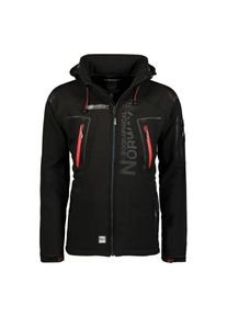 Geographical Norway - "Techno" Softshelljacke f&uuml;r Herren (Schwarz/Orange)