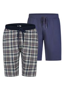 Phil & Co. Berlin Herren Pyjamashorts Cozy Classics 2-Pack Schlafshorts, Pyjama Shorts,