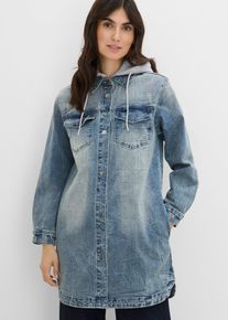 bonprix Jeansjacke mit Kapuze, blau, Gr.36, Jeansjacke mit Kapuze, 98% Baumwolle