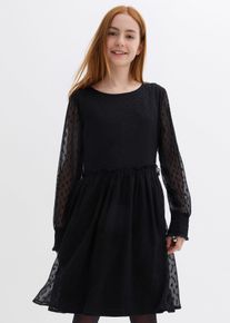 bonprix Festliches M&auml;dchen Kleid, schwarz, Gr.134, Festliches M&auml;dchen Kleid in tollen Farben