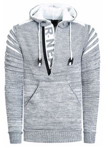 Rusty Neal 1/2 Zip Grobstrick Future Kapuzen-Pullover
