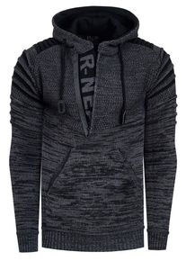 Rusty Neal 1/2 Zip Grobstrick Future Kapuzen-Pullover