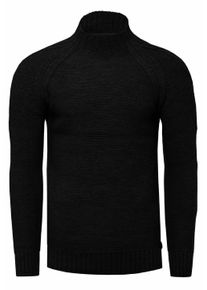 Rusty Neal Grobstrick Einfarbiger Stehkragen-Pullover