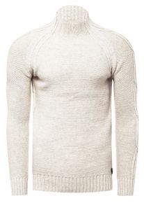 Rusty Neal Grobstrick Einfarbiger Stehkragen-Pullover