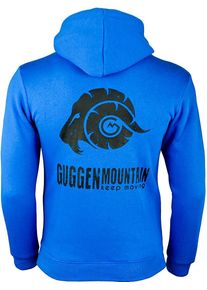 GUGGEN Mountain Herren Wandern Kapuzenpullover Fleece Hoodie Outdoor Mit Logo Blau