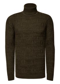 Rusty Neal Melierter Grobstrick Rollkragen-Pullover