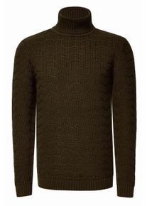 Rusty Neal Schwerer Grobstrick Rollkragen-Pullover
