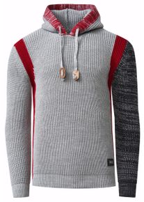 Rusty Neal Kontrast Grobstrick Kapuzenpullover
