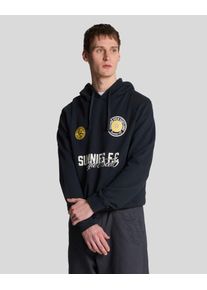 Lyle & Scott Lyle & Scott Sunnies FC Grafik-Kapuzenpullover &ndash; Dunkelmarineblau