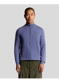 Lyle & Scott Lyle & Scott Strickjacke mit Rei&szlig;verschluss aus Lammwollmischung &ndash; Grau