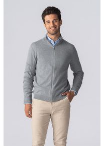 Pullover-Cardigan mit Rei&szlig;verschluss &ndash; Graumeliert