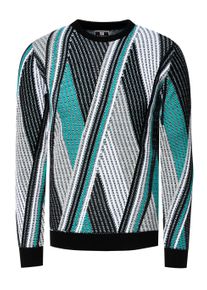 Rusty Neal Feinstrick Colorblock Rundhals-Pullover