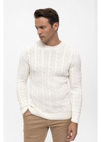 Pullover Pullover Mit Rundhalsausschnitt Aus Kabelstrick