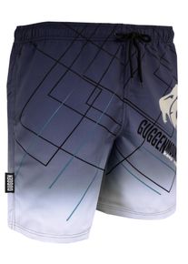 GUGGEN Mountain Herren Badehose Kariert Wei&szlig; Schwarz