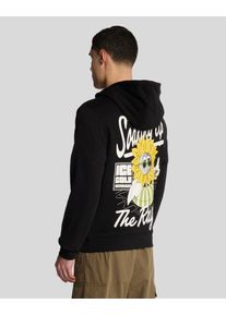 Lyle & Scott Lyle & Scott Sunnies &ndash; Kapuzenpullover mit Poolbar-Grafik &ndash; Schwarz