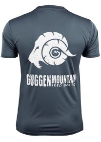 GUGGEN Mountain Herren Fitness Funktionsshirt T-Shirt mit Logo Sport Outdoor Grau