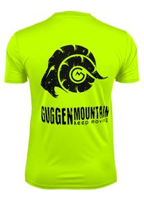 GUGGEN Mountain Herren Fitness Funktionsshirt T-Shirt mit Logo Sport Outdoor Gelb