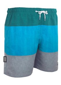 GUGGEN Mountain Herren Badehose mit Muster Streifen Gr&uuml;n