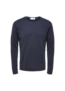 Rocks Knit Crew Neck Dark Sapphire von Selected in der farbe Blau und in gr&ouml;&szlig;e XL.