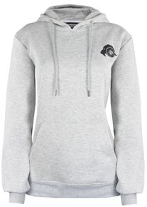 GUGGEN Mountain Damen Kapuzenpullover Fleece Hoodie Langarm Grau