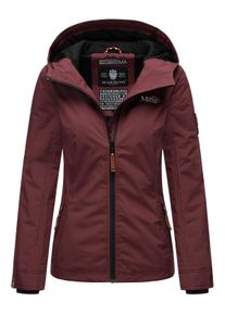 Marikoo Damen &Uuml;bergangsjacke leichte wind- und wasserabweisende Jacke mit Kapuze Weinrot