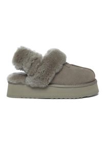 EVER AU Damen Leder Hausschuhe Mit Zwei Abnehmbaren Riemen - Fantail