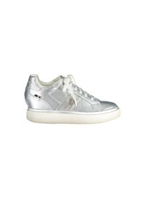 U.S. Polo Assn. Silberne Leder Lowtop Sneakers