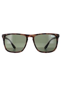 Superdry Shockwave 102 satijn gevlekte havana groene zonnebril