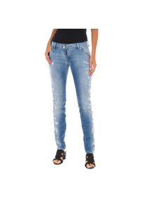Met Lange Denim-Hose getragen und zerrissen Wirkung 10DBF0598 Frau